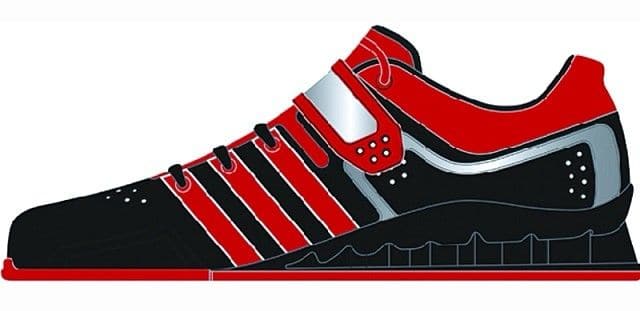 red adipower weightlifting shoes